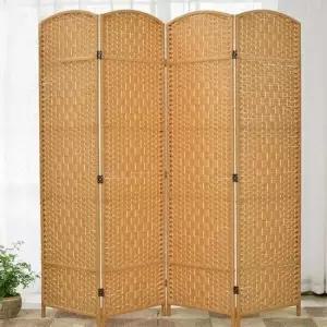 라탄파티션 비타리토 라탄 오픈형 4단 파티션 베이지 180cmx200cm
