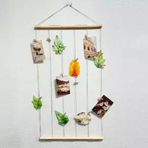 우드 사진걸이 폴라로이드 사진 행거 세트 집게 걸이 인테리어