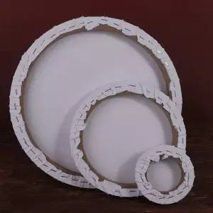 둥근 빈 두꺼운 나무 오일 페인트 화가 그림 프레임 원형 캔버스 그림판 드로잉 보드