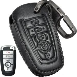 엣지 이스케이프 익스페디션 익스플로러용 포드용 슬로히프 가죽 키 포브 커버 액세서리 퓨전 머스탱