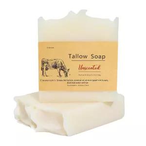 사이다 풀을 먹인 소고기 탈로우 비누 수제 스킨케어 바디 버터 민감한 피부를 부드럽게 클렌징합니다