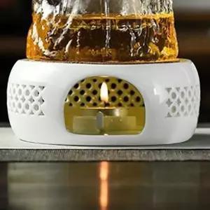 도자기 차온 유지기 힐링퓨어 티워머 세라믹 차 데우기 화이트