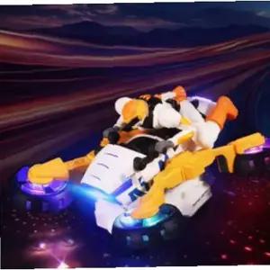 자동 주행 오토바이 장난감 변신 기능 조명 음악 재생 회전 주행 전동 작동 완구