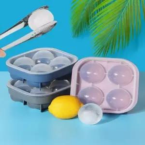 아이스볼 메이커 얼음틀 4구 타원형 얼음몰드