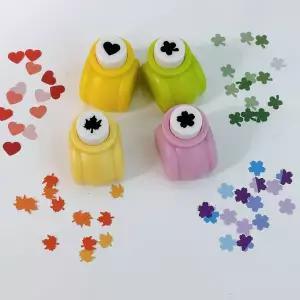 모양 펀치 펀칭기 나뭇잎 네잎클로버 하트 별 빈티지 다꾸 템 용품