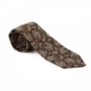 TBZ KING 남자타이 페이즐리 브라운 넥타이