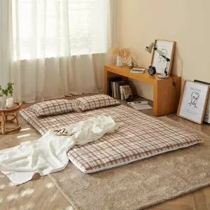 [골드스마일]TBZ 더크린 체크 마이크로 온수매트커버 Q레드