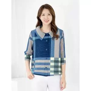 엄마옷 자켓 플리츠 카라 볼레로7부 603FGH247 마담/중년여성/빅사이즈/50대/60대