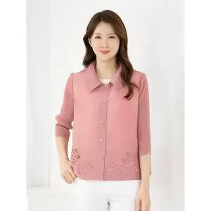 엄마옷 자켓 플리츠 카라 볼레로 7부 603FGH246 마담/중년여성/빅사이즈/50대/60대