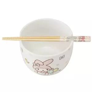 [셀러에이드]마이멜로디 도자기 젓가락 식기 세트 1P 홈 인테리어 그릇 선물용