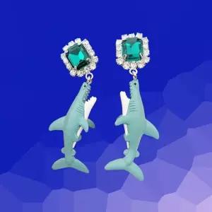 샤크 상어 드롭 귀걸이 귀찌 명품 써지컬 귀고리