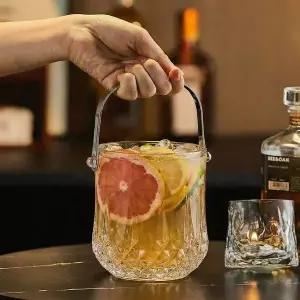 하이볼 아이스 버켓 스텐 얼음통 손잡이형 집게 세트 3종 양주
