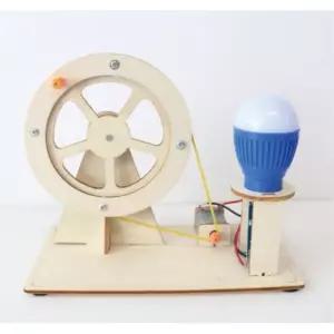 수동 고무줄 발전기 전류 만들기 과학 키트 학습 완구
