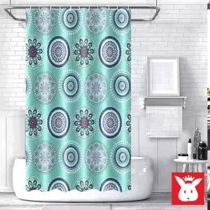 샤워커튼 방수 욕실 가림막 헤링본 욕조 커튼