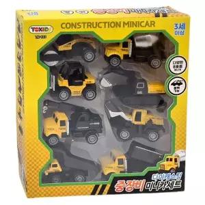[셀러에이드]토키즈 중장비 자동차 모형 세트 건설차 포크레인 덤프트럭 완구