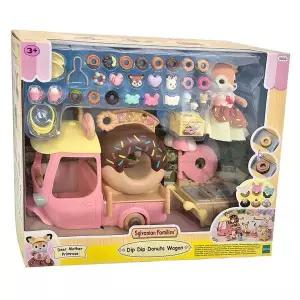 실바니안패밀리 사슴가족 도넛가게 이동식 판매대 동물 피겨 유아