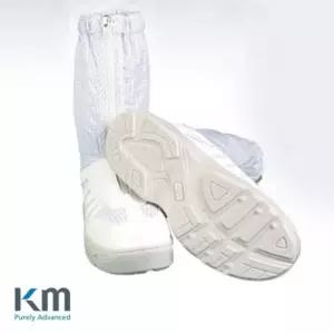 클린룸 작업화 부츠형 차세대 안전화 내구성 높은 방진화 280mm 화이트