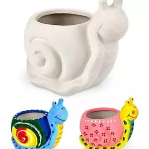 [골드스마일]도자기 인테리어 다육 어린이 화분 달팽이 만들기 어린이미술