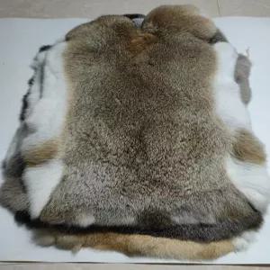 토끼 털 가죽 원자재 천연가죽 목도리 부드러운 여성용 자켓 두꺼운 따뜻한