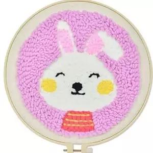 [골드스마일]자수 펀치 세트 토끼 diy 재료 니들 만들기 키트 실내활동용품