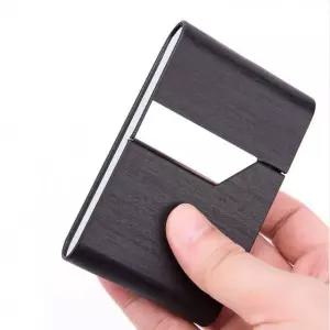 직장인 명함지갑 슬림 카드케이스 블랙 하드 파우치