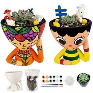 화분 얼굴 다육 가드닝 도자기 만들기 꾸미기 도자기공예세트