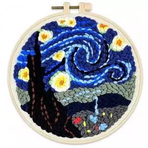 키트 초보 수공예 펀치 집콕 니들 자수 명화 실자수 초보자수