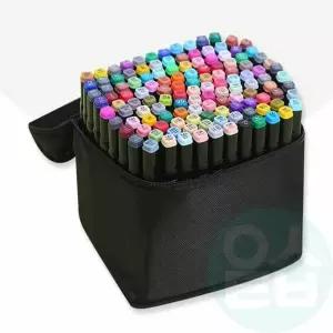 120색 디자인 마카펜 세트 트윈 타입 미술용 마커펜 색연필 구성