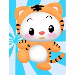 TBZ 아기 호랑이 보석십자수 이젤세트 15x20