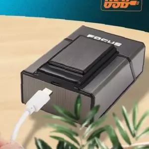 전자식 코일 보관함 일체형 휴대용 충전식 무화염 점화기 흡연 케이스 용품