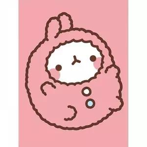 TBZ 몰랑 분홍 토끼옷 몰랑이 보석십자수 액자세트 15x20