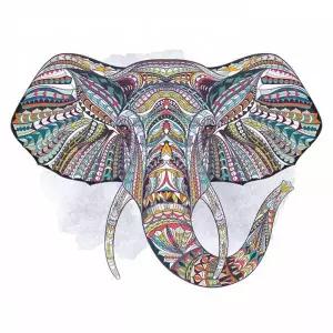 TBZ 제복 코끼리 (패브릭형) 보석십자수 5D 4K 원형 30x40