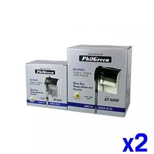 TBZ 조용한 걸이식 여과기 3W x2개 수조청소용품 어항청소