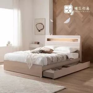 [금성침대][베드리움] NEW 스마트메이트 편백 LED 수납침대(SS)+듀얼쿠션 유로...