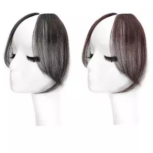 사이드뱅 앞머리 부분가발 육각네트 헤어 스타일링