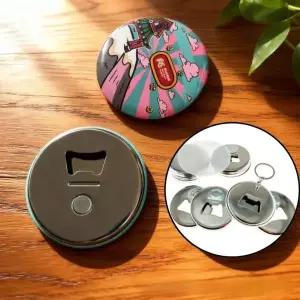 58MM 메탈 핀버튼 병따개 DIY 만들기 100개입 자석 58mm 핀뱃지 만들기