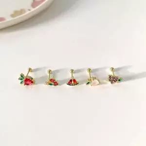 드롭이어링 상큼 피어싱 귀걸이 패션악세사리 여성 악