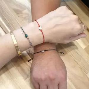 하트 실팔찌 1P 발찌 악세서리 커플팔찌