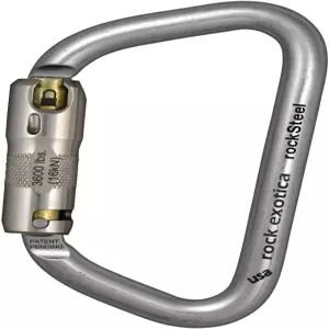 록 엑소티카 록스틸 오토락 카라비너 헤비 듀티 50kN 스틸 락킹 NFPA G ANSI CE 인증을 받았습니다