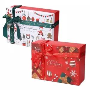 선물상자 2개 세트 크리스마스 카드 리본 쵸핑 포함