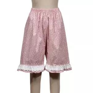 여성스러운 플로럴 레이스 5부 면 파자마 가족잠옷 (HSJ-WFIYVXV)