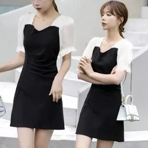 봄 상견례 여름원피스 바캉스 하객 브이넥 피로연 (HSJ-WEE71FE)