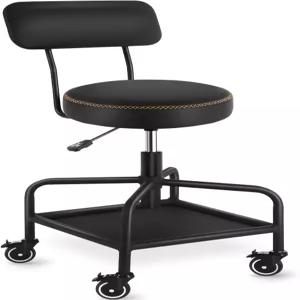 잠글 수 있는 고무 바퀴가 WUDOYO 상점 의자 조절식 등받이 도구 트레이 보관함 400파운드 용량 롤링 차고