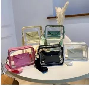 여성 크로스백 데일리백 크로스백 투웨이 스퀘어 가방 스타일리시백 투명