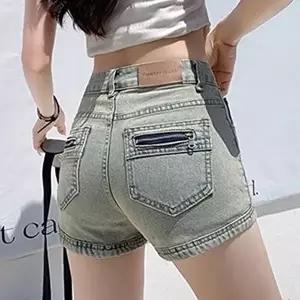 여성 데님 숏팬츠 엉덩이 예쁜 청 핫팬츠 해변룩 코디 (HSJ-WF79F45)