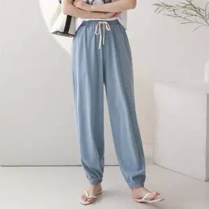 여성 여름 아이스 쿨 리오셀 스판 조거 밴딩 청바지 데님 팬츠 냉장고바지 PN0410S 빅사이즈 루즈핏