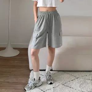 여성 여름 3컬러 무지 면 밴딩 카고 반바지 트레이닝 팬츠 츄리닝  PN0081S 빅사이즈 루즈핏