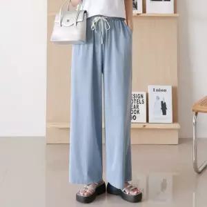 여성 여름 아이스 쿨 리오셀 스판 와이드 밴딩 청바지 데님 팬츠 냉장고바지 PN0411S 빅사이즈 루즈핏