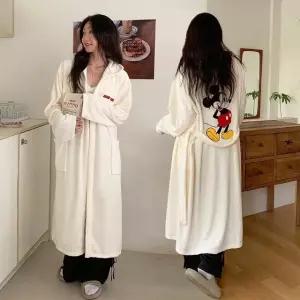 여성 봄 가을 미키 부드러운 소프트 샤워가운 커버업 호캉스 로브 목욕가운 HV0012S