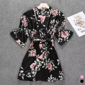 플라워 실크 로브 골프가운 (HSJ-WFIU40P)